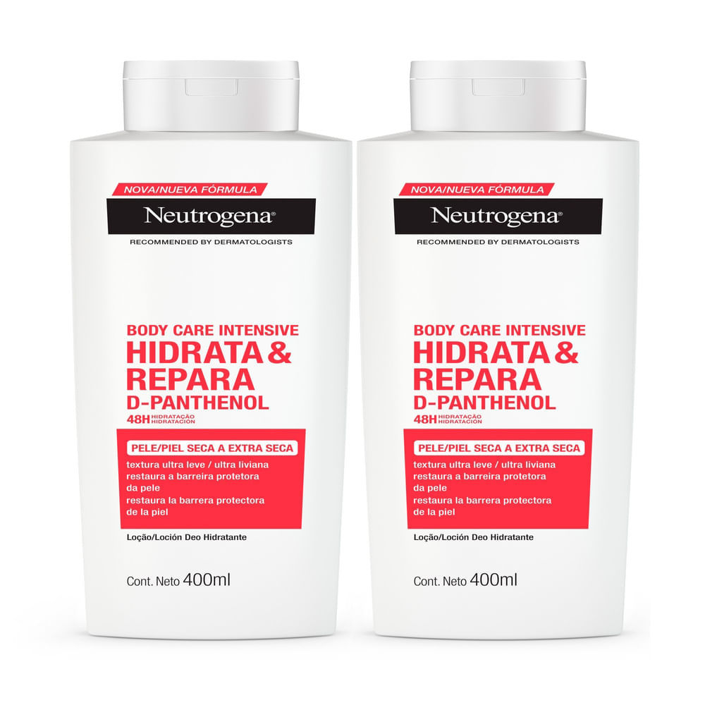 Kit 2 Hidratante Corporal Neutrogena Body Care Intensive Hidrata & Repara 400ml