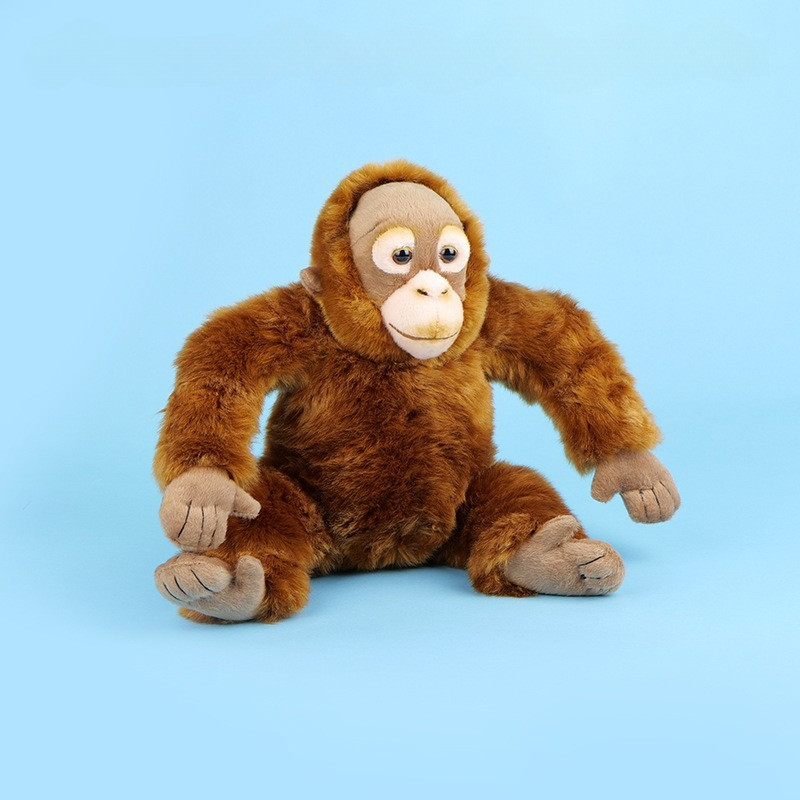 Brinquedo De Pelúcia Gorila Realista – Boneca Criativa De Animais Da Selva , Macaco Macio E Abraçável , Presente De Feri