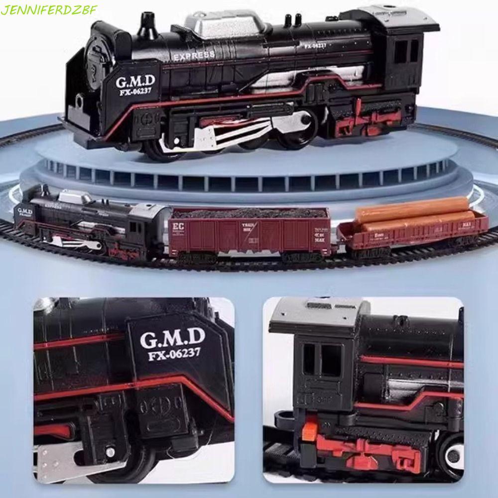 Conjunto De Trilhos De Trem Elétrico De Natal JENNIFERDZBF , Locomotiva De Montagem , Brinquedo De Carga Ferroviária