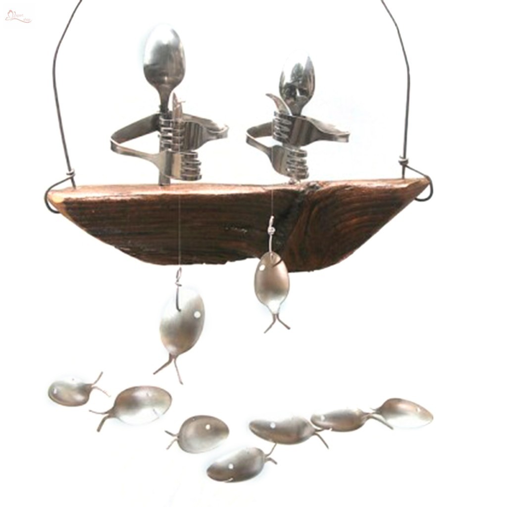 Carrilhão De Vento De Sino De Pesca Para Relaxamento E Decoração Ao Ar Livre