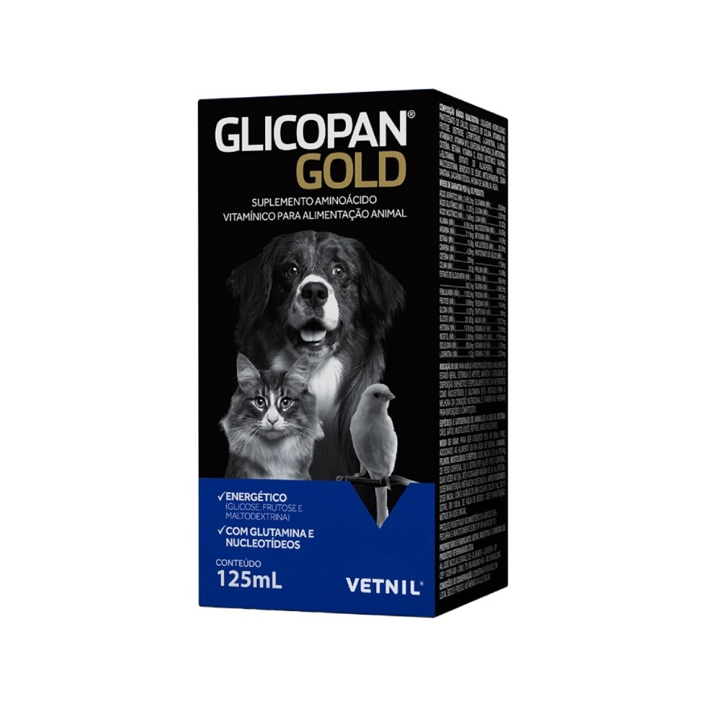 Glicopan Gold 125ml Vetnil - Suplemento Vitaminico