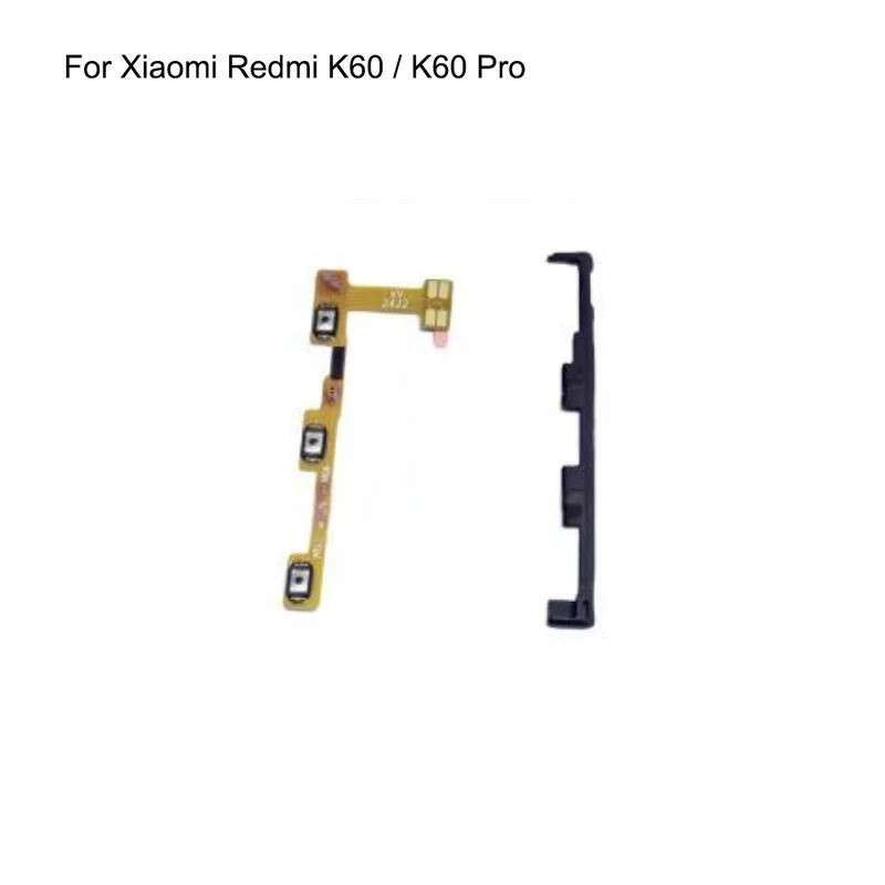 Botão Lateral 2 em 1 para Xiaomi Redmi K60, Botão de Ligar/Desligar, Botões de Volume, Cabo Flexível, Conjunto Redmi K60