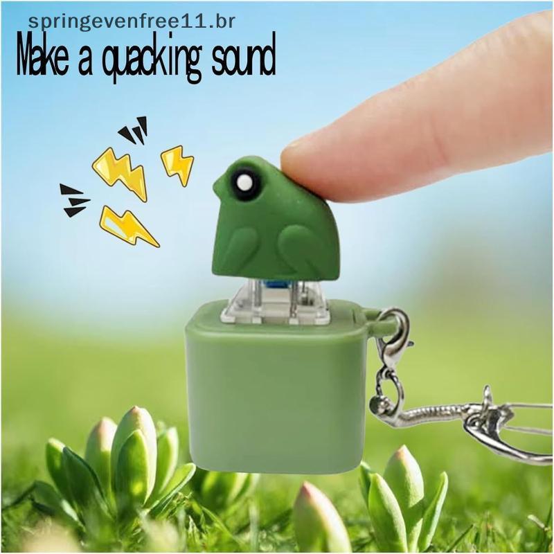 Primavera Sapo Croking Brinquedo Fidget Chaveiro Com Luzes Coloridas Alívio Do Estresse Ansiedade Sensorial Diversão Ani