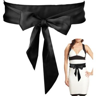 Sash Belt for Dresses Women Fabric Bridal Tie Long Wide Black Dress Waist Ladies Ribbon Bow for Party Bridesmaid