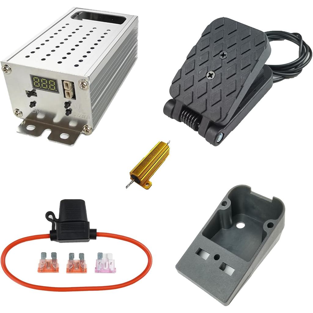 PWM 0-30s Soft Start/Soft Stop DC Motor Speed Controller with Variable Speed Padel Braking Resistor Gear Shifter Kit