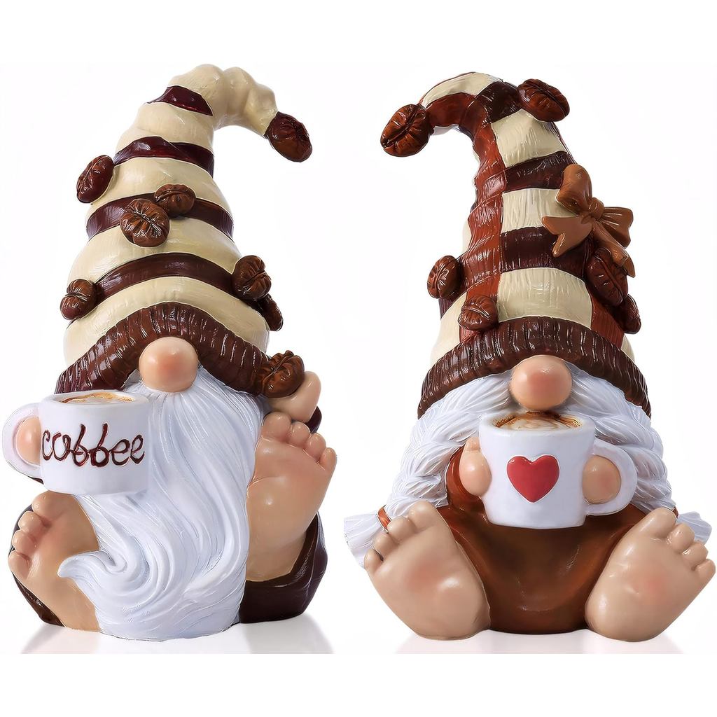 2 Peças de Estatuetas de Gnomos de Café, Decorações para o Dia dos Namorados, Presentes de Dia dos Namorados, Acessórios
