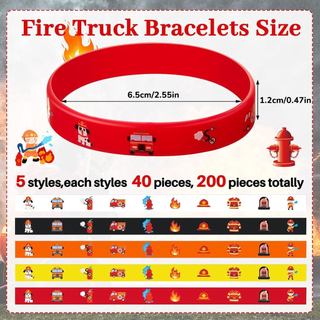 Pulseiras de Borracha Zhanmai para Bombeiros, Pulseiras de Silicone para Festas de Bombeiros, Suprimentos e Decorações p