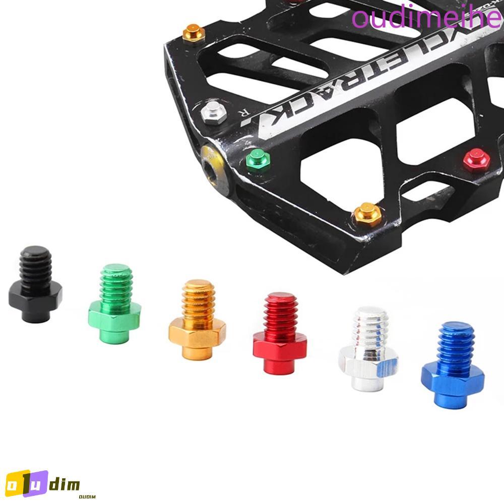 Parafusos Para Pedal OUDIMEIHE MTB Bicicleta De Estrada Parafuso Antiderrapante M4 Liga De Alumínio CNC Pino Fixo