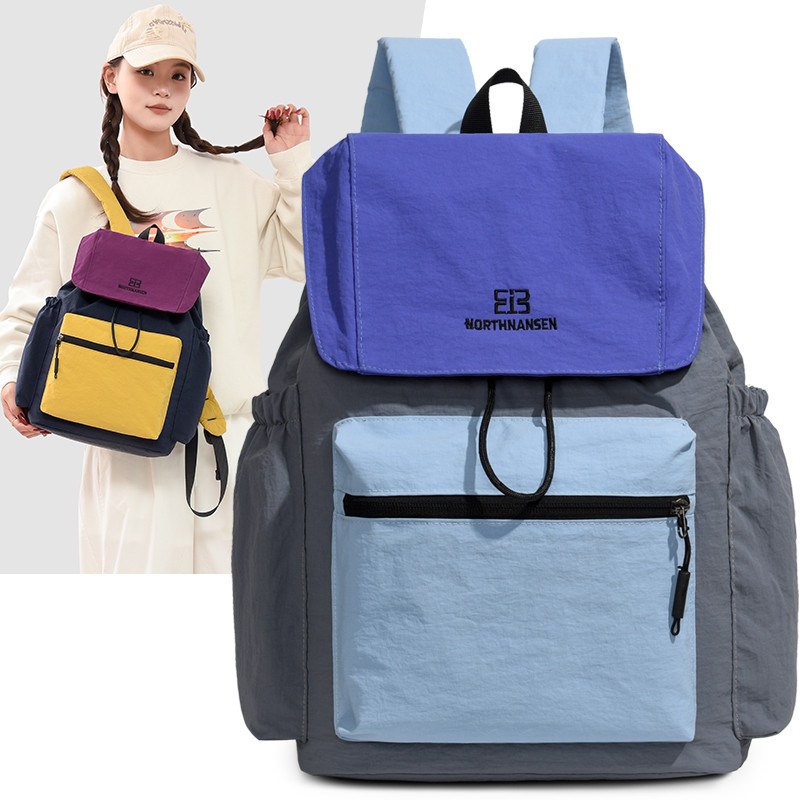Taoxiaoqi contraste cor aba senhoras mochila leve grande capacidade multifuncional lazer ao ar livre esportes Crossbody 