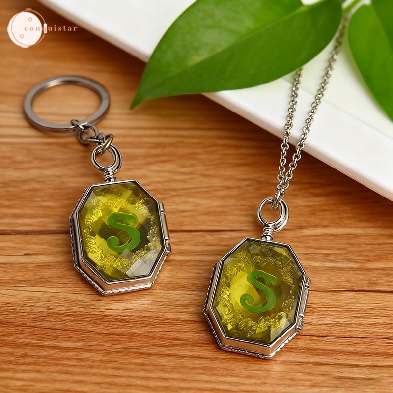 Colar Horcrux Sonserina Medalhão-Chaveiro Com Pingente Que Pode Ser Aberto Para Fãs De Harry