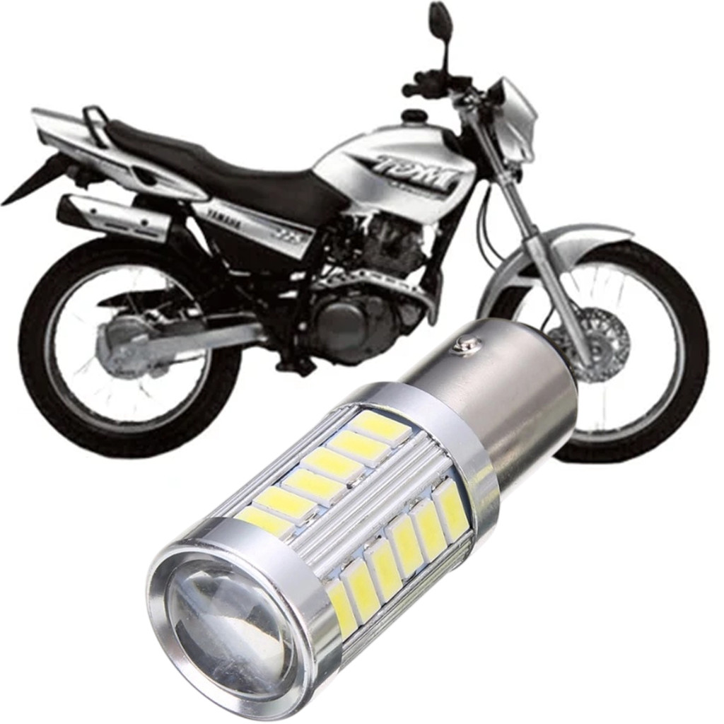 Lampada Ultra LED Luz de Freio e Lanterna Traseira P21/5W Moto Yamaha TDM 225 1997 a 2005
