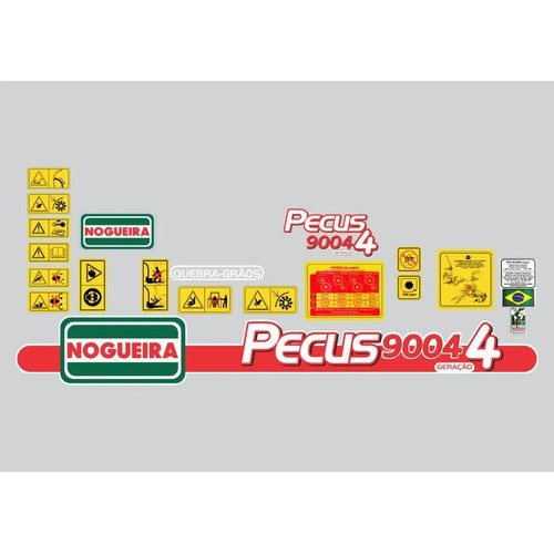 Kit Decalque Adesiva Ensiladeira Pecus 9004 Geração 4