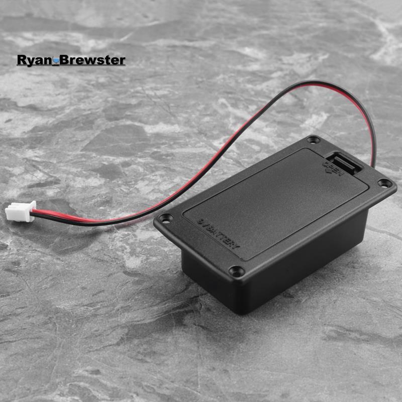 [Preferência R] 9V Montagem Plana Guitarra Captador Ativo Bateria Capa Segurar Caixa De Armazenamento De Para Acessório