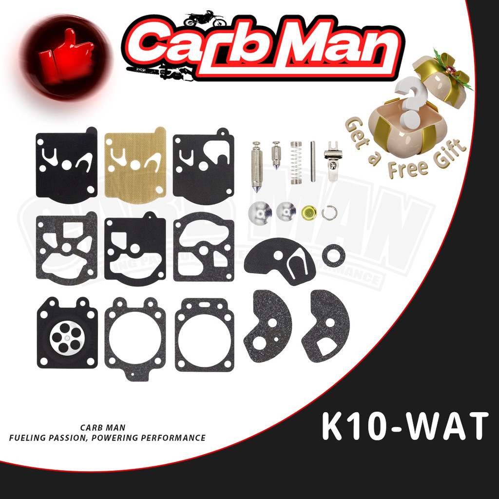 Kit Reparo Carburador K10-WAT Para Walbro Serie WAT Motosserra Rocadeira Stihl021 023 Echo Poulan Ryobi Toyama Husqvarna