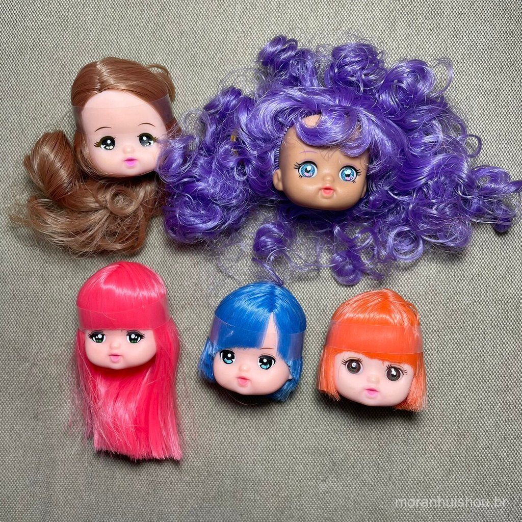 Item popular em estoque: Cabeça de boneca Mini Miro, brinquedo de vinil do tamanho de uma mão, cabelo que muda de cor co
