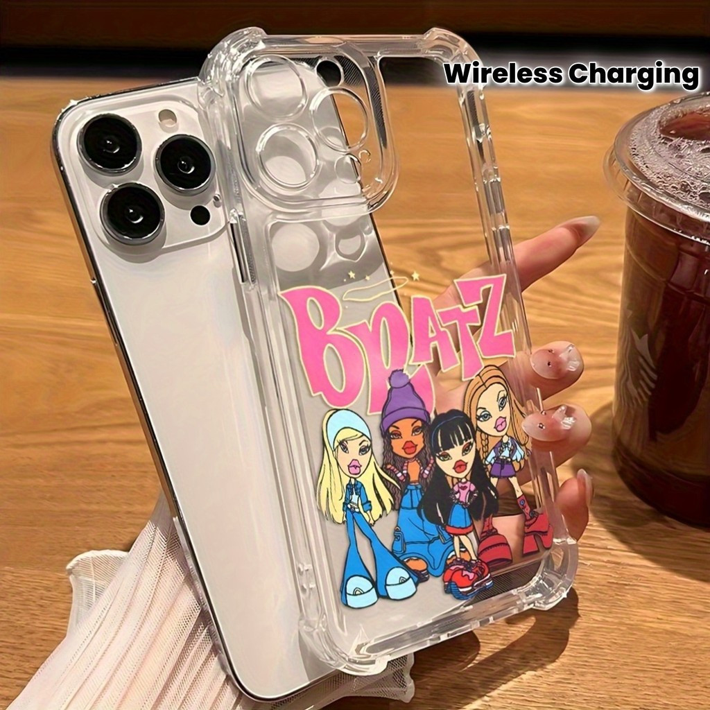 Capa de Telefone Elegante com Boneca Princesa Bratz, compatível com Iphone 16 15 14 13 12 11 Pro Max X XR XSMAX 8
