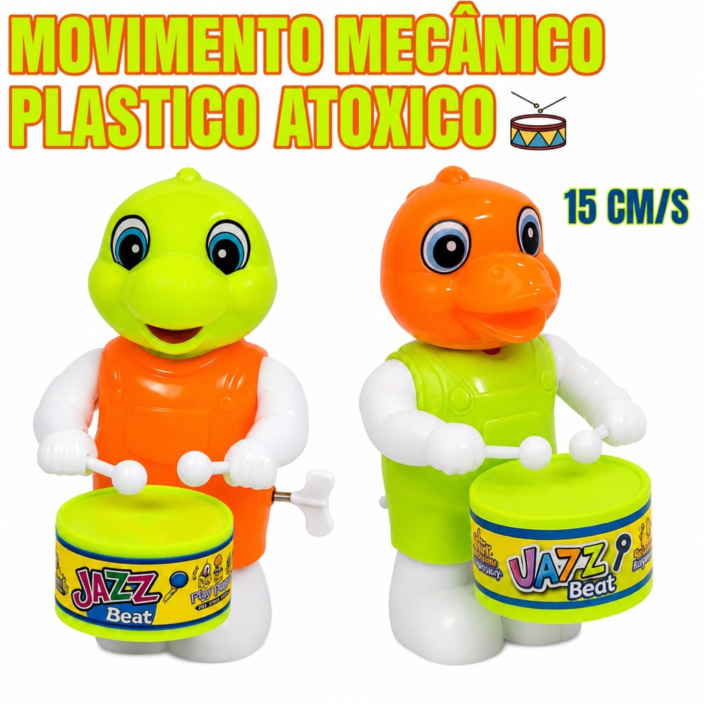 Boneco Musical Jazz Beat – Brinquedo Infantil de Animais com Tambor