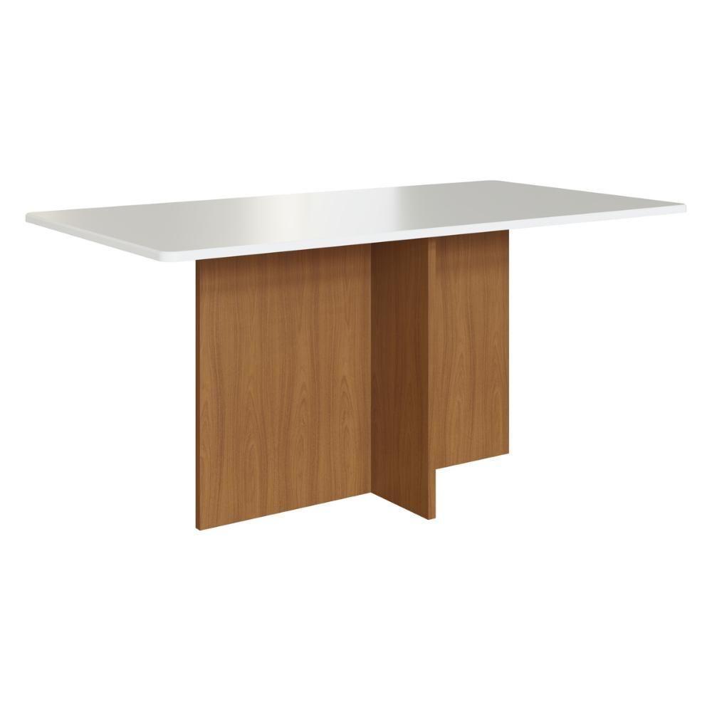 Mesa De Jantar Retangular 170cm 6 Lugares Multimóveis CR50213 Freijó-off White Freijó-off White