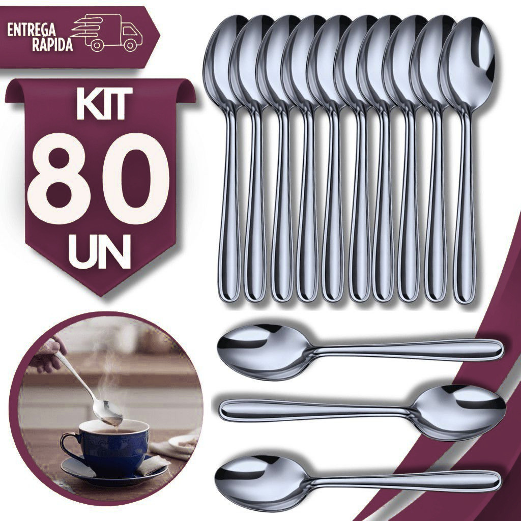 Colheres de Chá Inox 13,6cm Aço Inox Talheres Restaurante Cafeteria Chá Chocolate Quente Multiuso Qualidade