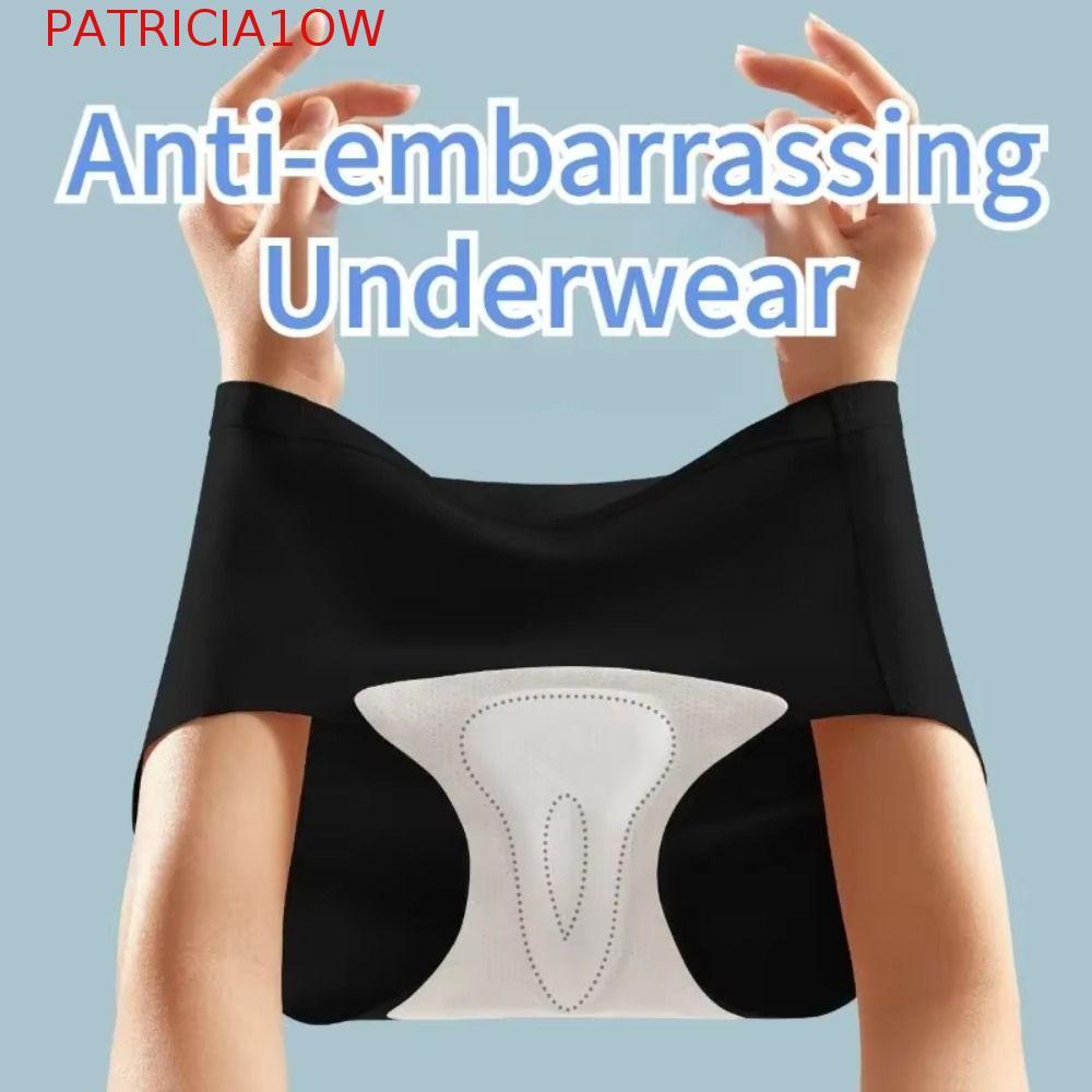 PATRICIA1OW Cuecas Anti-Constrangimento , Sem Costura , Roupa Íntima Invisível Fitness , Cintura Média