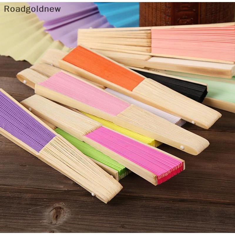 RGN Ventilador Dobrável Mão DIY Chinês De Madeira Bambu Antiguidade NW