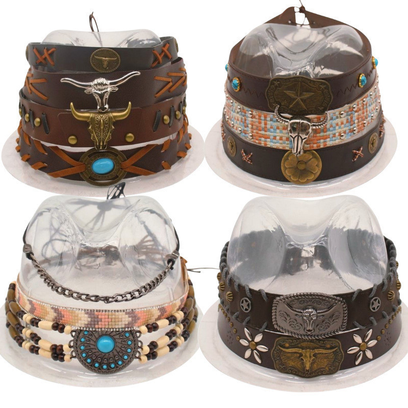 Acessórios para chapéu Novo estilo estilo estilo tibetano mongol estilo étnico chapéu de palha Universal acessórios para