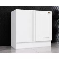 Balcão de Cozinha Modulado Canto Reto Americana c/ 1 Porta s/ Tampo 84cm Branco - Henn