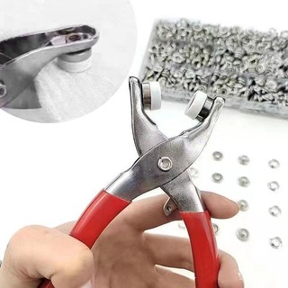 Alicate Aplicador Para Botao De Metal De Pressao Roupa Bebe com 150 botões de roupas