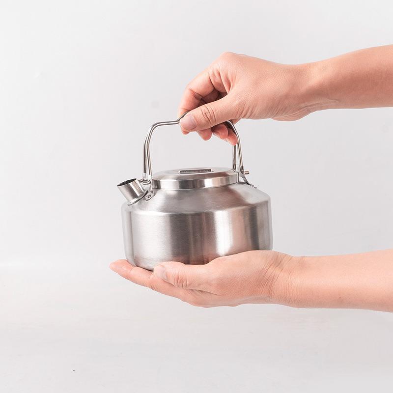 CLS chaleira ao ar livre 304 aço inoxidável ultra-Mini chaleira de acampamento cafeteira montanhismo portátil ultra-leve