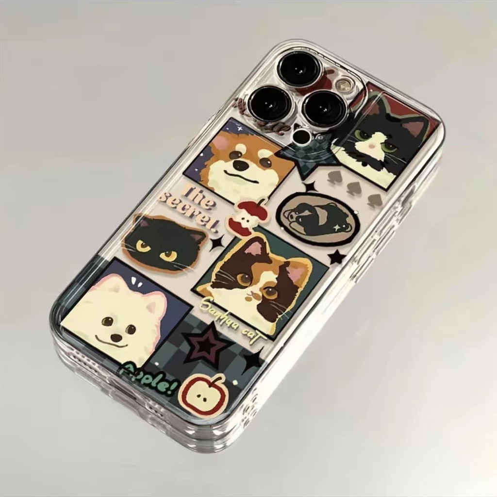Capa de telefone xadrez gato cachorro Avatar iPhone17/16Promax adequada para Apple 15 Space Case 13 Cute 14