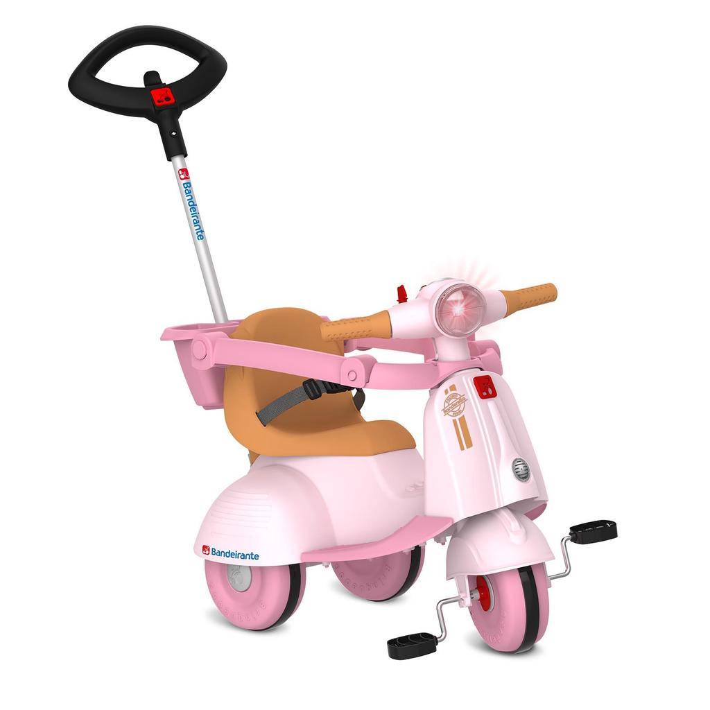 Imagem Triciclo Banderetta Passeio e Pedal Rosa Bandeirante