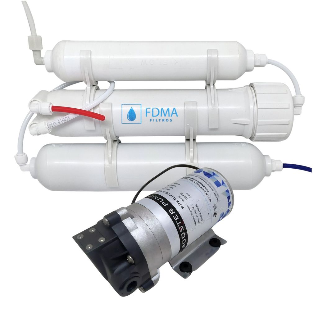 Filtro Osmose Reversa Compacto para Consumo Água Potável com Bomba pressurizadora