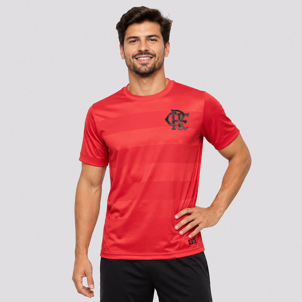 Camisa Flamengo Jacquard Vermelha