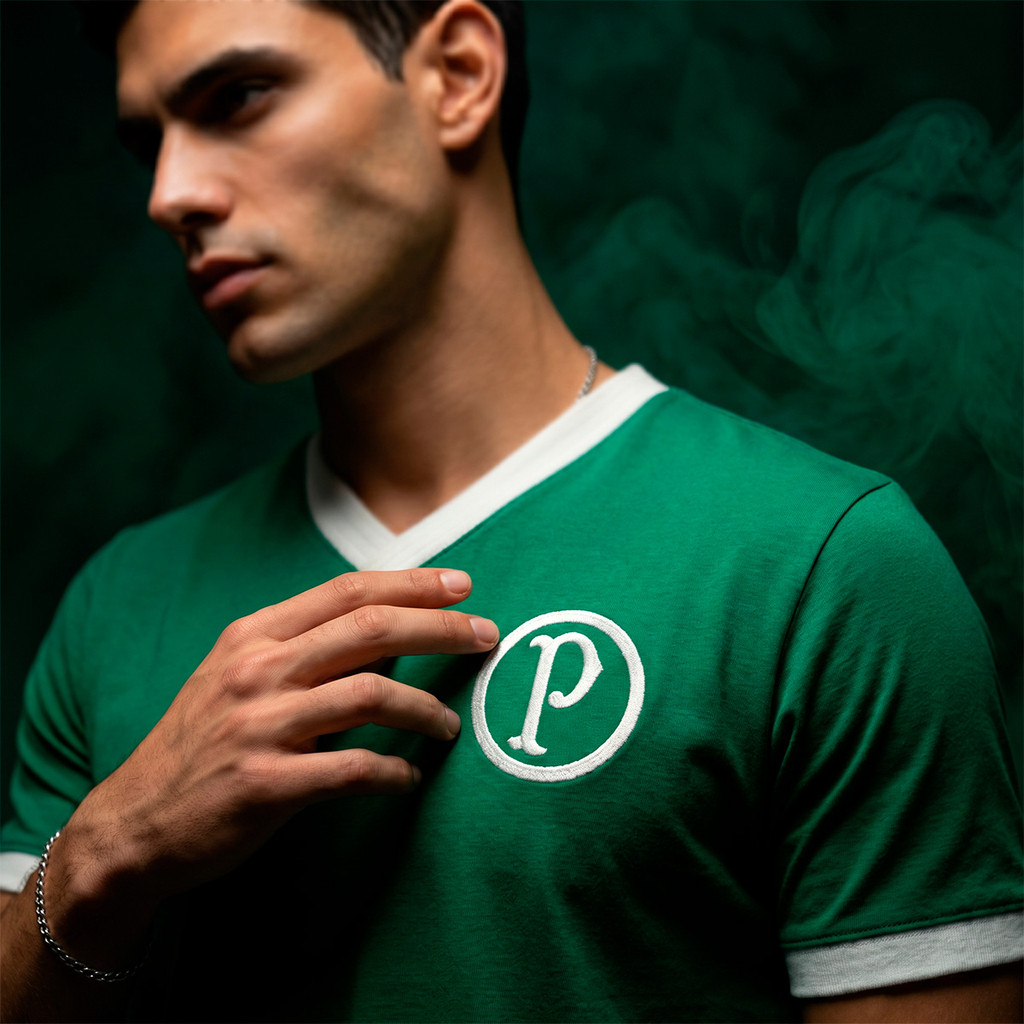 Camisa Palmeiras Retrô Comemorativa 75 Anos Mundial 1951 Masculina