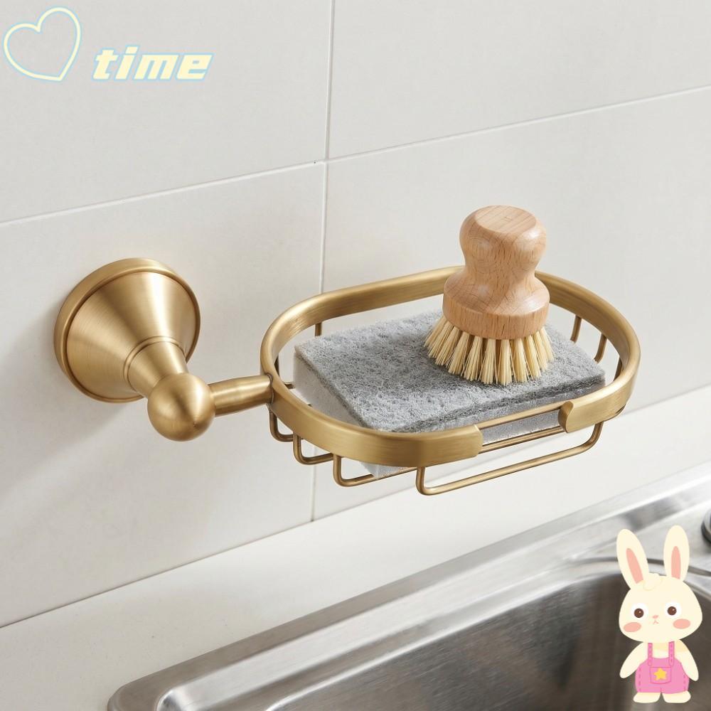 Suporte De Sabonete TIME , Saboneteira De Cobre Com Drenagem Automática , Bandeja Montada Na Parede Durável Dourada , Ho