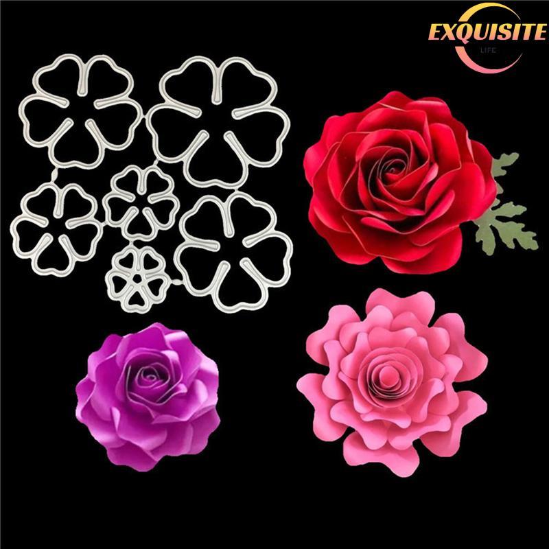 [EL-t] Molde De Corte De Flor Rosa 3D , Estênceis , Scrapbooking , Gravação Em Relevo , Artesanato Faça Você Mesmo , Nov