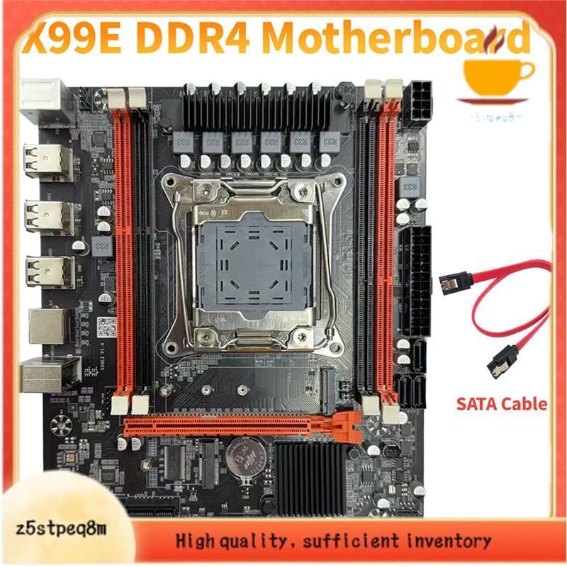 X99E DDR4 Placa-Mãe LGA2011-3 4XDDR4 RECC RAM Slots Gigabit LAN Cartão M . 2 NVMe X99 Computador Desktop