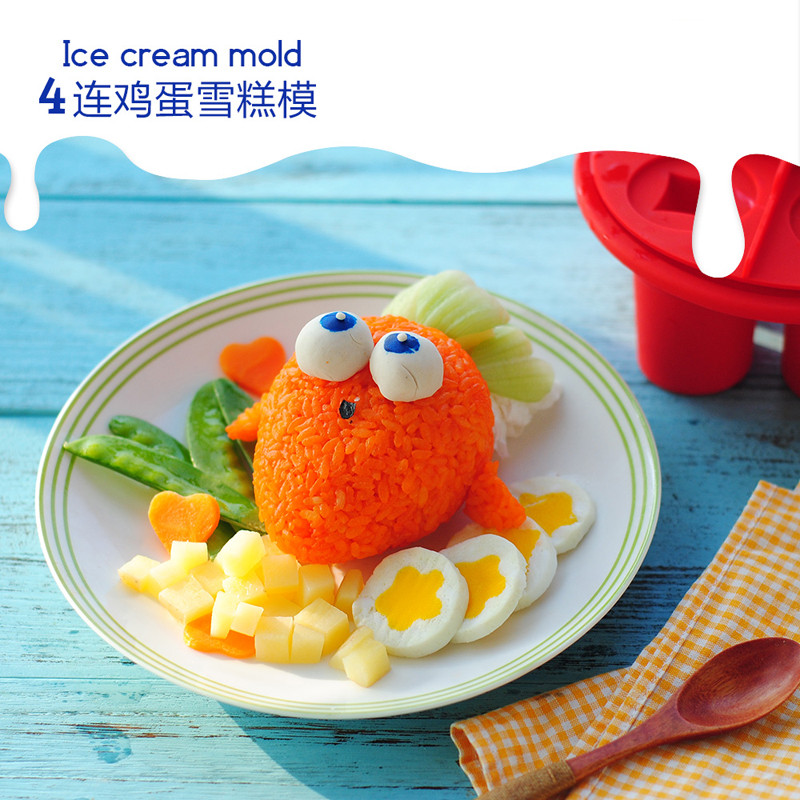 Cozinha criativa forma de flor ovo cozido vapor DIY molde de ovo Bento molde sorvete picolé molde de Silicone