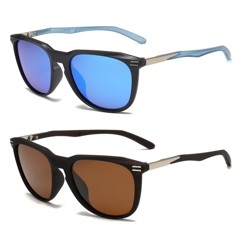 Óculos de Sol Polarizados Quadrados Clássicos para Homens e Mulheres, Moda Retrô, Anti-Reflexo, Óculos de Condução