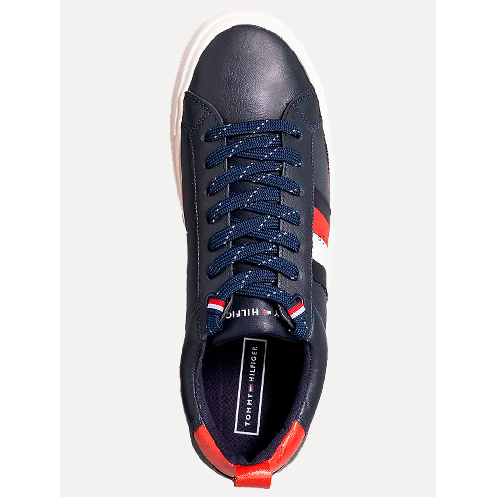 Tênis Tommy Hilfiger Masculino Couro Dino 9A Midnight Original Azul Marinho · foto 2