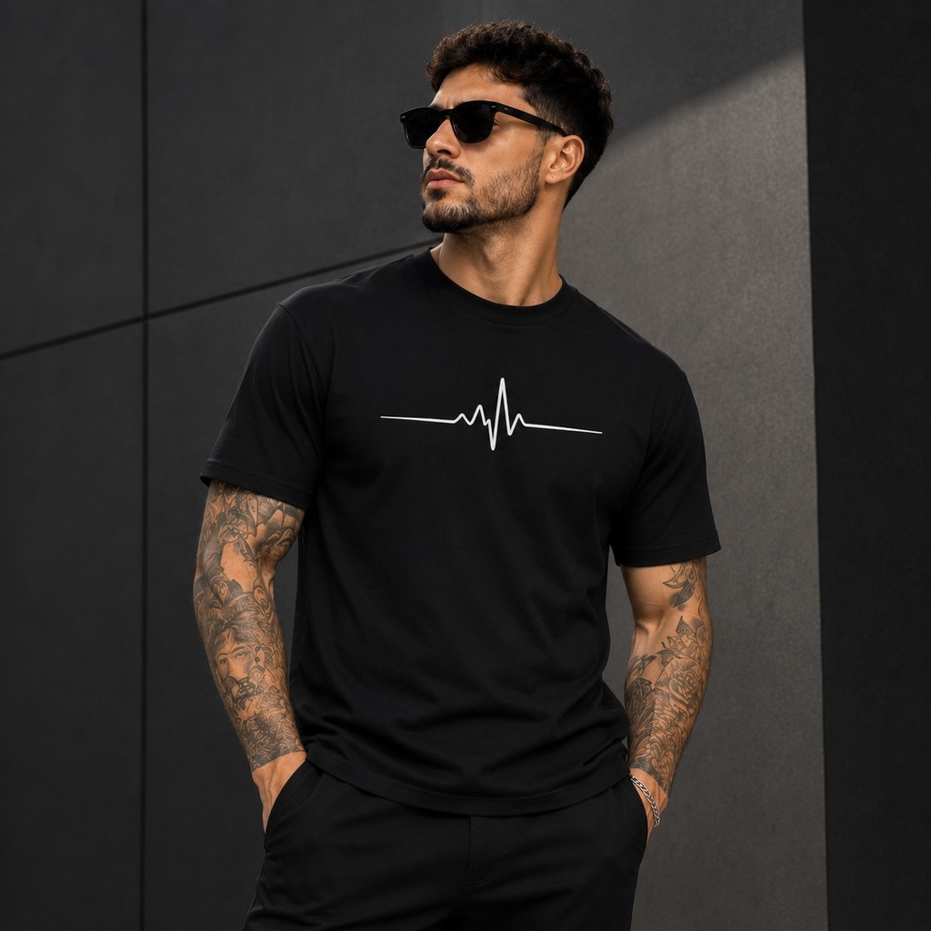 Camiseta Básica Masculina Adulto Casual Premium Estilo Confortável Respirável Academia Trabalho Passeios Diarios Treino