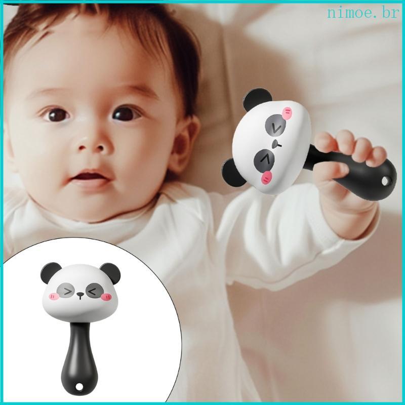 Nim Panda Forma Chocalho Bebê Aperto Mão Treinamento Maracas Brinquedo Quarto Berçário