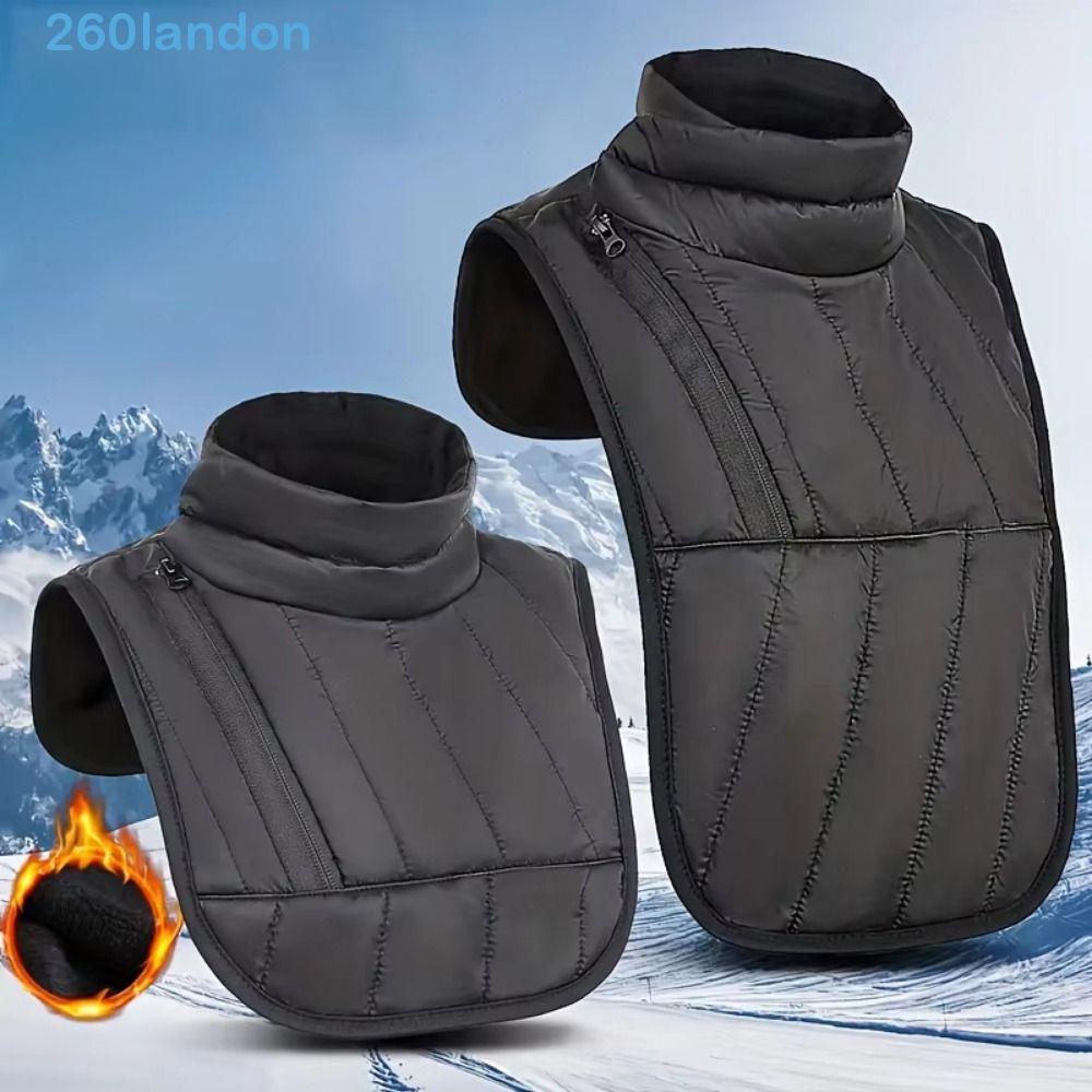 LANDON Aquecedor De Pescoço Para Motocicleta De Inverno , Colete De Ombro No Peito À Prova De Vento Espesso , Protetor D
