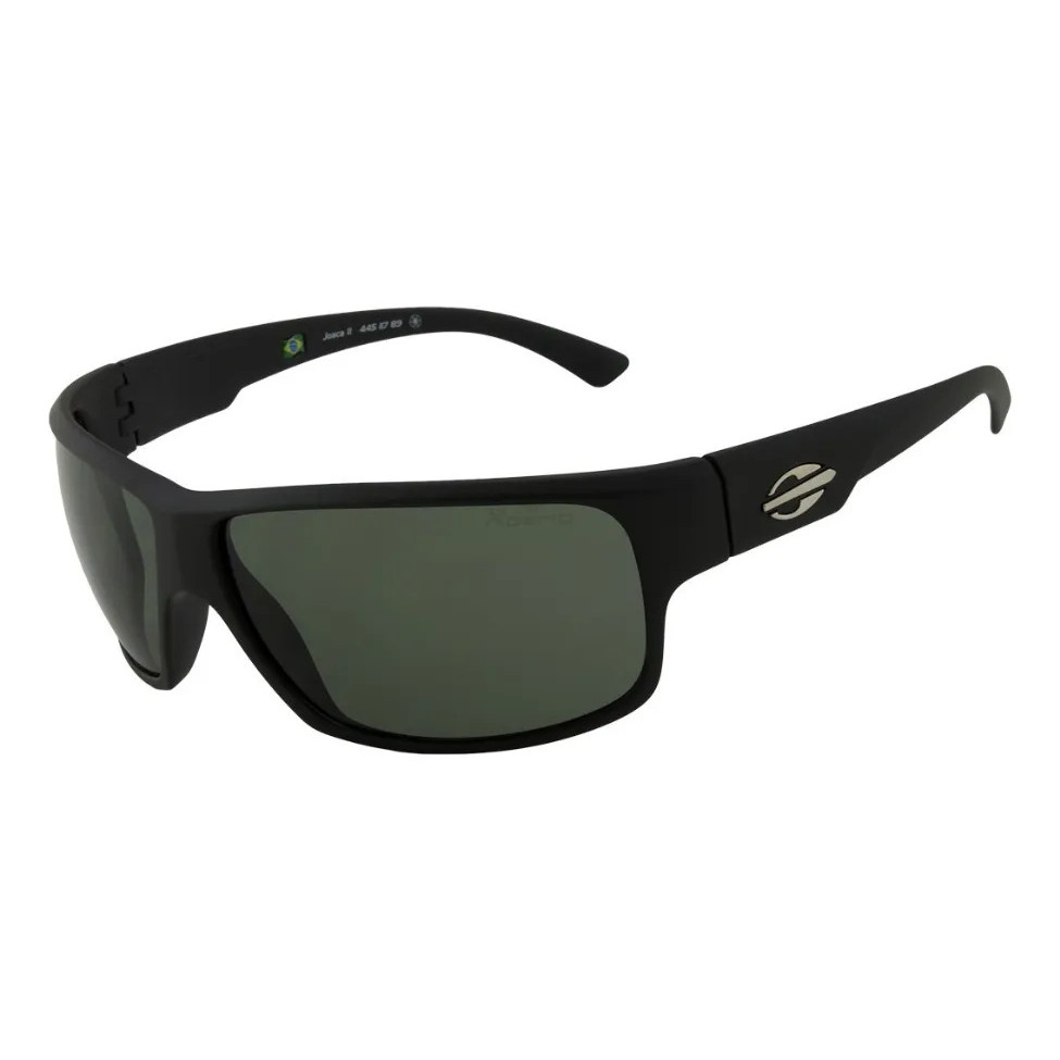 Armação Óculos De Sol Mormaii Joaca Ll 445 117 89 70 18 130 Retangular Preto Fosco Verde