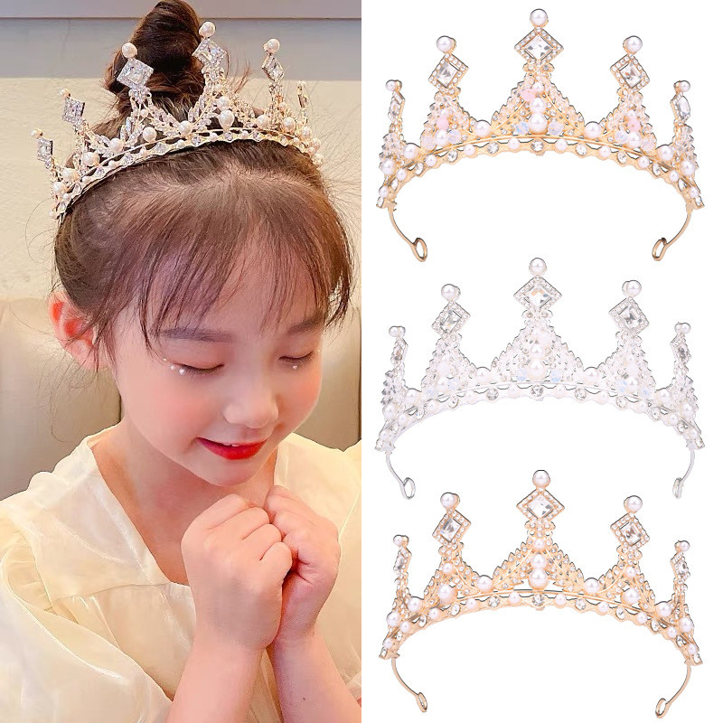 Nova coroa infantil de moda para festas e apresentações, muito vendida, tiara de princesa para aniversário, coroa de lig