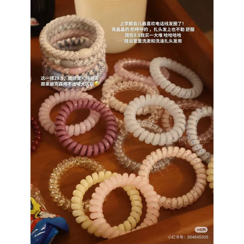 Rabo de cavalo alto!Lololola lola bons acessórios corda de cabelo linha telefônica anel de cabelo durável alta elasticid