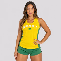 Regata Brasil Brisa Feminina Amarela