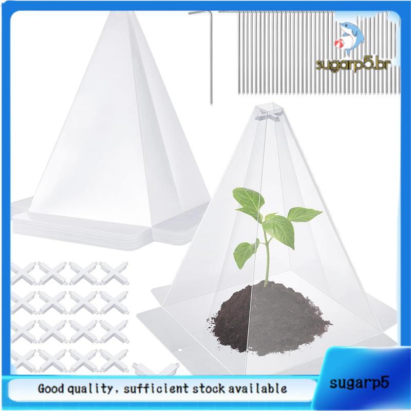 O Sino Claro Cobre Cloches De Jardim Para Plantas , Protetor De Mudas De Pequenas De Plástico De 20 Pces , Reutilizável