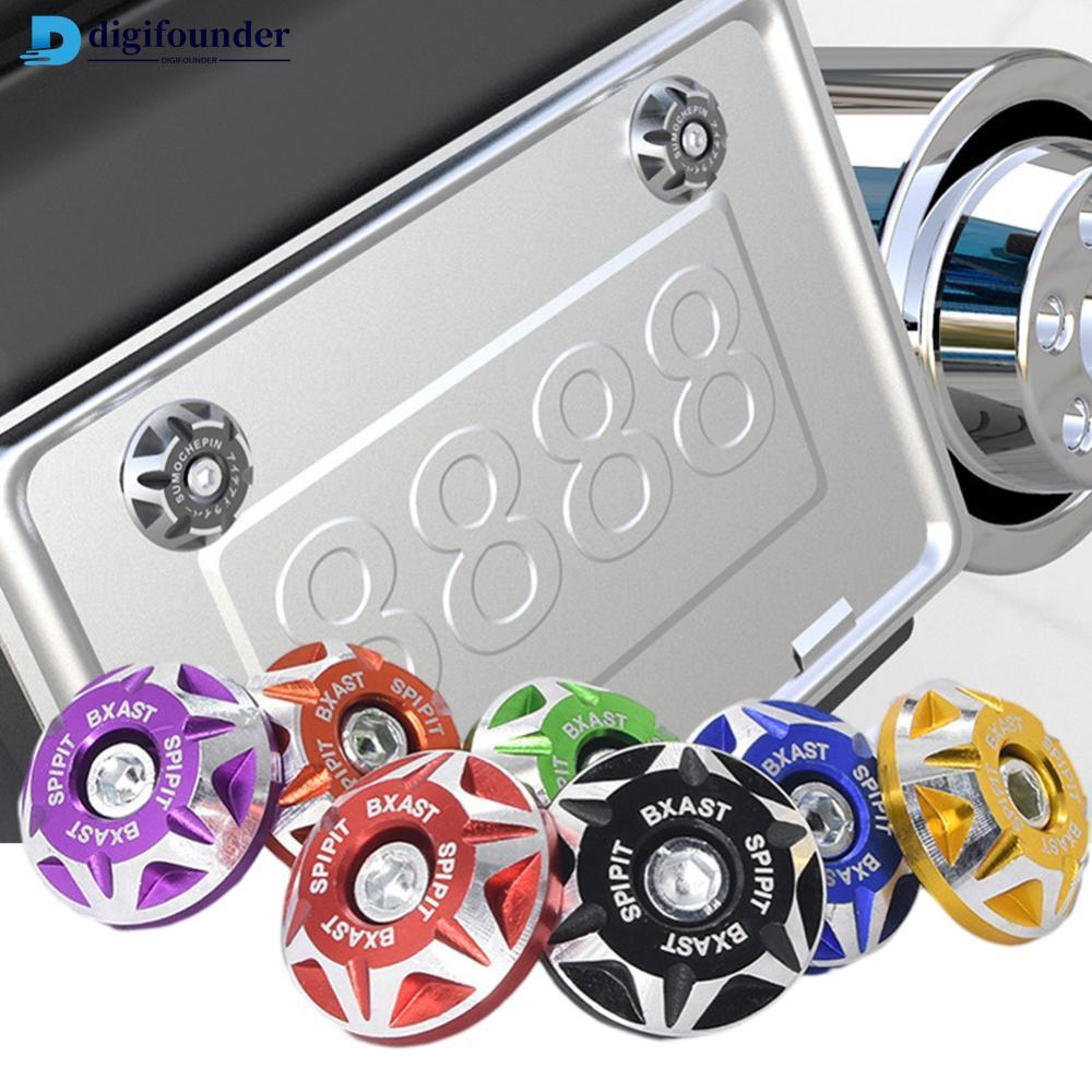 DGF 1PC CNC 6MM Placa De Licença Da Motocicleta Parafuso Capa Escudo Buracos Scooter Acessórios Para Elétrica Parte E7W4
