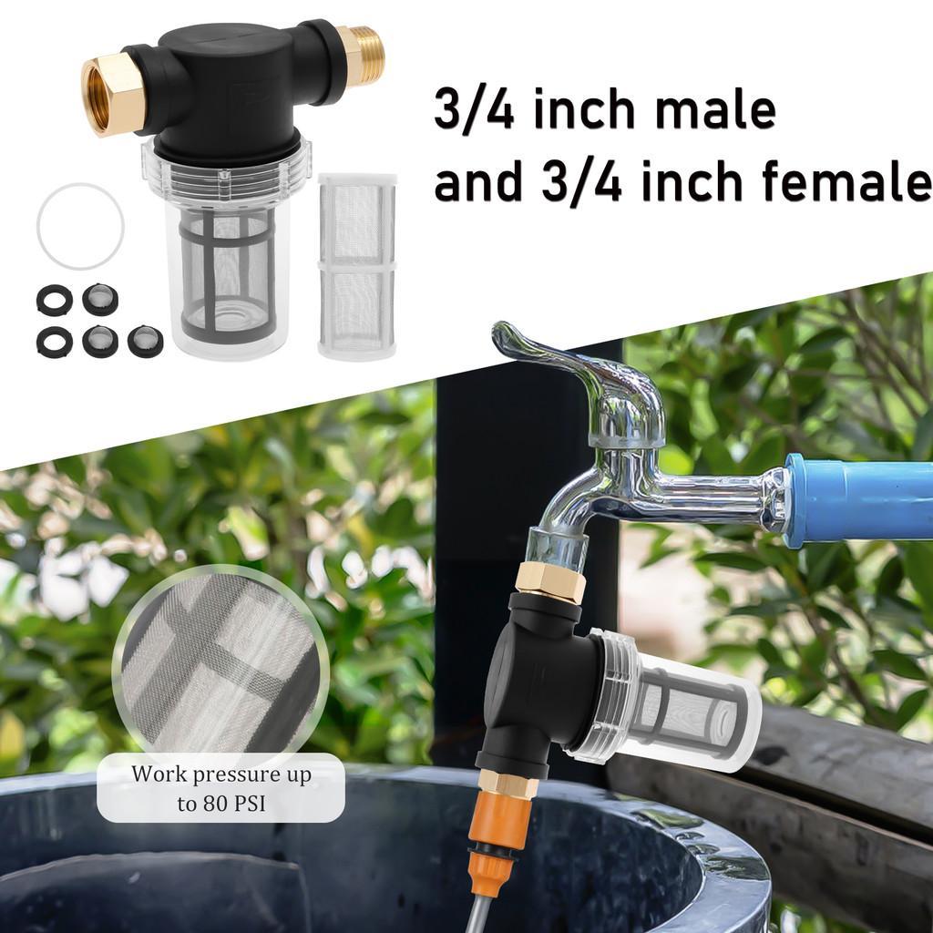 Acessório De Filtro De Sedimentos Mangueira De Jardim De 3/4 Polegadas Para Água De Entrada De Lavadora De Pressão Com 4